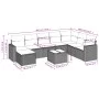 8-teiliges Gartensofa-Set und schwarze synthetische Rattankissen von , Gartensets - Ref: Foro24-3219355, Preis: 554,74 €, Rab...