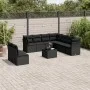 Garden sofa set 10 pieces with black synthetic rattan cushions by , Garden sets - Ref: Foro24-3249684, Price: 652,41 €, Disco...