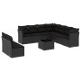 Gartensofa-Set 10-teilig mit schwarzen synthetischen Rattankissen von , Gartensets - Ref: Foro24-3249684, Preis: 674,61 €, Ra...