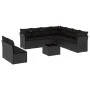 Gartensofa-Set 10-teilig mit schwarzen synthetischen Rattankissen von , Gartensets - Ref: Foro24-3249684, Preis: 652,41 €, Ra...