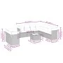 Gartensofa-Set 10-teilig mit schwarzen synthetischen Rattankissen von , Gartensets - Ref: Foro24-3249684, Preis: 652,41 €, Ra...