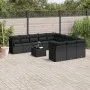 Set de sofás de jardín 12 piezas cojines ratán sintético negro de , Conjuntos de jardín - Ref: Foro24-3250254, Precio: 786,92...