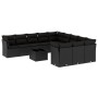 Set Gartensofas 12 Stück Kissen synthetisches Rattan schwarz von , Gartensets - Ref: Foro24-3250254, Preis: 798,53 €, Rabatt: %