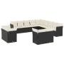 Garden sofa set with 13-piece black synthetic rattan cushions by , Garden sets - Ref: Foro24-3250385, Price: 851,69 €, Discou...