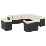 Set aus Gartensofas und Kissen 13 Stück synthetisches Rattan schwarz von , Gartensets - Ref: Foro24-3250385, Preis: 862,04 €,...
