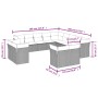 Set aus Gartensofas und Kissen 13 Stück synthetisches Rattan schwarz von , Gartensets - Ref: Foro24-3250385, Preis: 862,04 €,...