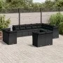 Set Gartensofas 12 Stück Kissen synthetisches Rattan schwarz von , Gartensets - Ref: Foro24-3250364, Preis: 843,65 €, Rabatt: %