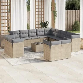Garden furniture set, 14 pieces with beige synthetic rattan cushions. by , Garden sets - Ref: Foro24-3250398, Price: 962,52 €...