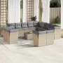 Garden furniture set, 14 pieces with beige synthetic rattan cushions. by , Garden sets - Ref: Foro24-3250398, Price: 963,33 €...