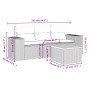 4-piece garden sofa set with black synthetic rattan cushions by , Garden sets - Ref: Foro24-3257644, Price: 278,01 €, Discoun...