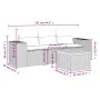 4-teilige Gartensofagarnitur mit schwarzen synthetischen Rattankissen von , Gartensets - Ref: Foro24-3257644, Preis: 282,80 €...