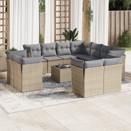 Garden sofa set 12 pieces and brown synthetic rattan cushions by , Garden sets - Ref: Foro24-3250358, Price: 872,77 €, Discou...