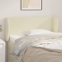 Cabecero de cuero sintético color crema 93x23x78/88 cm