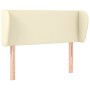 Cabecero de cuero sintético color crema 93x23x78/88 cm