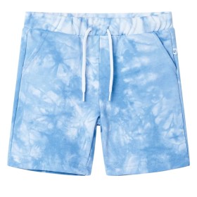 Pantalones cortos infantiles con cordón azul suave 104