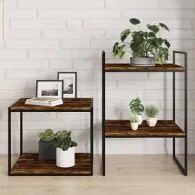 Wandregale 4 Stück aus Eichenholz in Rauchoptik 40x40x1,5 cm. von , Regale - Ref: Foro24-838213, Preis: 32,37 €, Rabatt: %