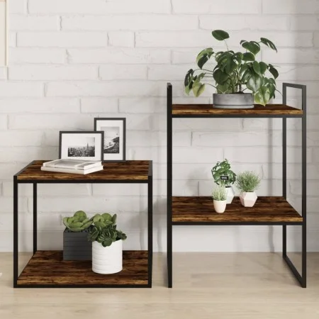 Wandregale 4 Stück aus Eichenholz in Rauchoptik 40x40x1,5 cm. von , Regale - Ref: Foro24-838213, Preis: 32,37 €, Rabatt: %