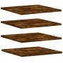 Wandregale 4 Stück aus Eichenholz in Rauchoptik 40x40x1,5 cm. von , Regale - Ref: Foro24-838213, Preis: 32,37 €, Rabatt: %