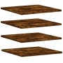 Wandregale 4 Stück aus Eichenholz in Rauchoptik 40x40x1,5 cm. von , Regale - Ref: Foro24-838213, Preis: 32,91 €, Rabatt: %