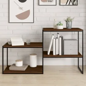 Wall shelves 4 units engineered wood brown oak 60x50x1.5cm by , Shelves - Ref: Foro24-838253, Price: 41,82 €, Discount: %