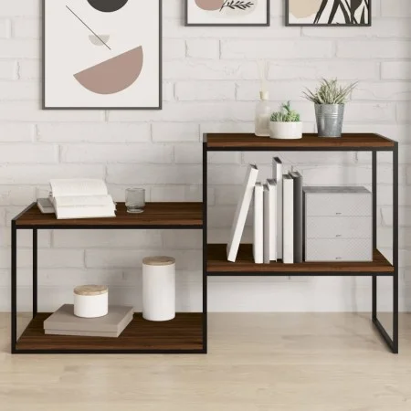 Wall shelves 4 units engineered wood brown oak 60x50x1.5cm by , Shelves - Ref: Foro24-838253, Price: 41,82 €, Discount: %