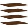 Estantes pared 4 uds madera ingeniería marrón roble 60x50x1,5cm de , Estanterías - Ref: Foro24-838253, Precio: 42,45 €, Descu...