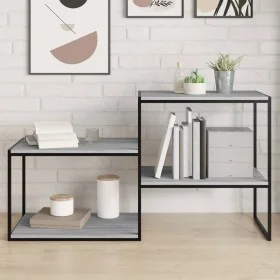 Wall shelves 4 units engineered wood gray Sonoma 60x50x1.5 cm by , Shelves - Ref: Foro24-838251, Price: 37,97 €, Discount: %