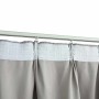 Cortinas opacas con ganchos 2 unidades gris 140x245 cm