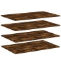 Wandregale 4 Stück technische Eiche Rauch 80x50x1,5 cm von , Regale - Ref: Foro24-838279, Preis: 49,67 €, Rabatt: %