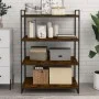 Wandregale 4 Stück technische Eiche Rauch 80x50x1,5 cm von , Regale - Ref: Foro24-838279, Preis: 49,01 €, Rabatt: %