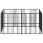 Laufgitter für Hunde mit 8 Paneelen aus schwarz verzinktem Stahl von , Hundehütten - Ref: Foro24-3209553, Preis: 201,01 €, Ra...