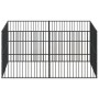 Laufgitter für Hunde mit 8 Paneelen aus schwarz verzinktem Stahl von , Hundehütten - Ref: Foro24-3209553, Preis: 205,11 €, Ra...