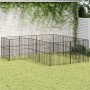 Laufgitter für Hunde mit 12 Paneelen aus schwarz verzinktem Stahl von , Hundehütten - Ref: Foro24-3209558, Preis: 294,20 €, R...