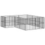 Corralito para perros con 12 paneles acero galvanizado negro de , Casetas para perros - Ref: Foro24-3209558, Precio: 294,08 €...