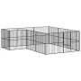 Dog playpen with 12 black galvanized steel panels by , Dog kennels - Ref: Foro24-3209558, Price: 282,78 €, Discount: %