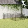 Laufgitter für Hunde mit 12 Paneelen aus schwarz verzinktem Stahl von , Hundehütten - Ref: Foro24-3209558, Preis: 282,78 €, R...