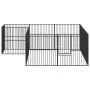 Dog playpen with 12 black galvanized steel panels by , Dog kennels - Ref: Foro24-3209558, Price: 282,78 €, Discount: %
