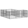 Dog playpen with 12 black galvanized steel panels by , Dog kennels - Ref: Foro24-3209558, Price: 282,78 €, Discount: %