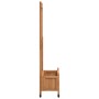 Planter with lattice and wheels made of solid brown fir wood by , Pots and planters - Ref: Foro24-3207650, Price: 103,83 €, D...