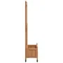 Planter with lattice and wheels made of solid brown fir wood by , Pots and planters - Ref: Foro24-3207650, Price: 97,28 €, Di...
