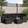 7-piece garden dining set with black synthetic rattan cushions by , Garden sets - Ref: Foro24-3219255, Price: 438,35 €, Disco...