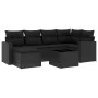 7-piece garden dining set with black synthetic rattan cushions by , Garden sets - Ref: Foro24-3219255, Price: 438,35 €, Disco...