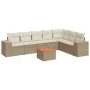 Juego de sofás de jardín con cojines beige 8 pzas ratán PE de , Conjuntos de jardín - Ref: Foro24-3225477, Precio: 562,13 €, ...