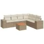 7-piece garden sofa set and beige synthetic rattan cushions by , Garden sets - Ref: Foro24-3225463, Price: 482,00 €, Discount: %