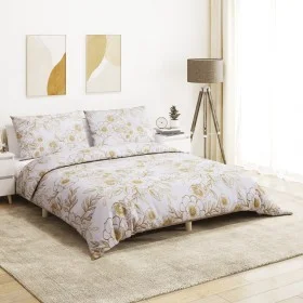 Bettbezugsset Baumwolle weiß und braun 260x240 cm von , Bettbezüge - Ref: Foro24-136408, Preis: 38,90 €, Rabatt: %
