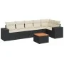 Set de comedor de jardín 7 pzas y cojines ratán sintético negro de , Conjuntos de jardín - Ref: Foro24-3225454, Precio: 435,7...