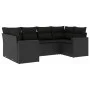 6-piece garden sofa set and black synthetic rattan cushions by , Garden sets - Ref: Foro24-3219365, Price: 406,58 €, Discount: %