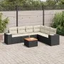 Set de comedor de jardín 7 pzas y cojines ratán sintético negro de , Conjuntos de jardín - Ref: Foro24-3225461, Precio: 435,7...