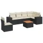 7-piece garden dining set and black synthetic rattan cushions by , Garden sets - Ref: Foro24-3225468, Price: 435,65 €, Discou...