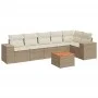 Set of 7-piece garden sofas and beige synthetic rattan cushions by , Garden sets - Ref: Foro24-3225456, Price: 482,00 €, Disc...